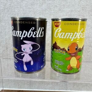 Campbell's Condensed Chicken Soup Pokémon Mew Charmander Lot of 2